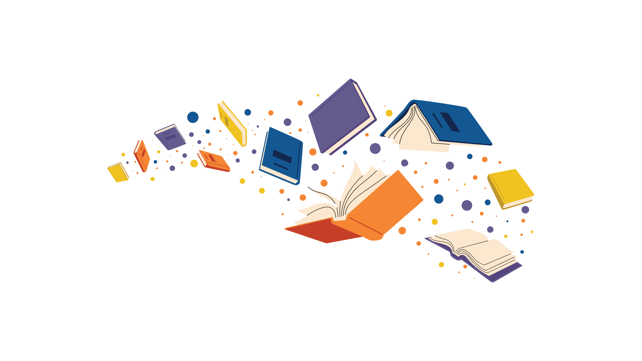 floating book cluster left