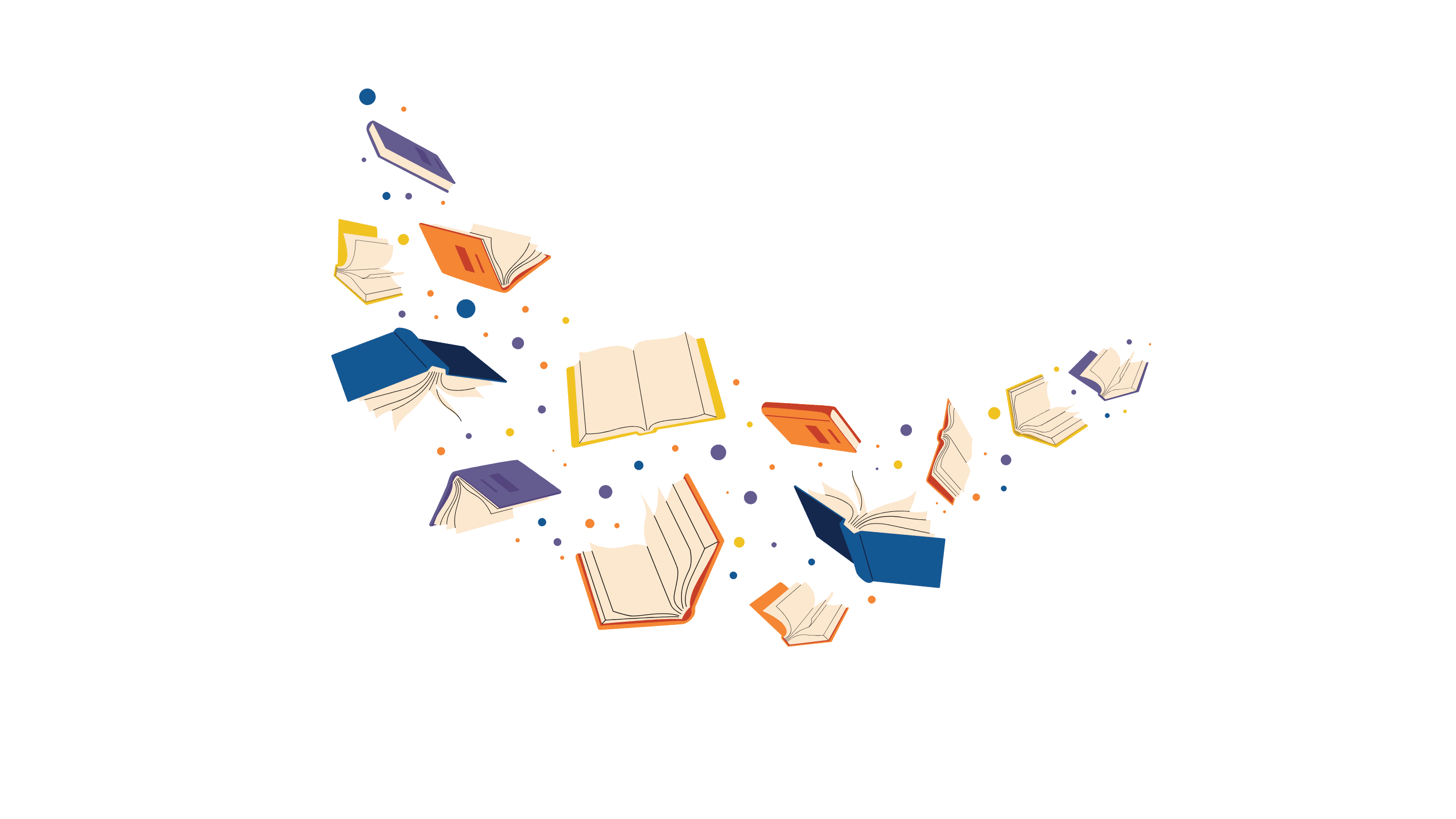 floating book cluster right